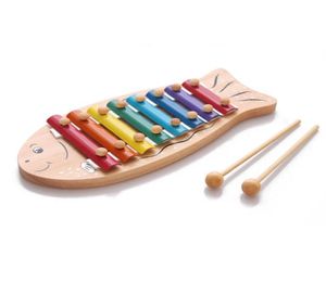 Enfant Orff instruments de musique huit tons bois main frapper sur le piano jouet 1011 mois bébé jouets éducatifs 4979727