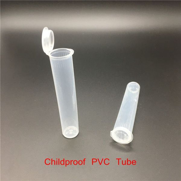 Tubes en PVC résistants aux enfants vierges pour cartouche 0,5 ml 0,8 ml 1,0 ml 510 Personnaliser l'emballage des cartouches de vape Emballage à l'épreuve des enfants Tubes en plastique Autocollants