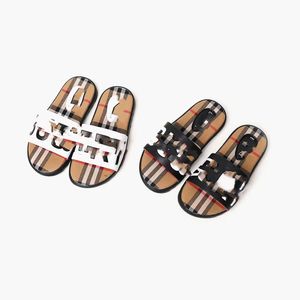 kind slipper schoen jongen zwart huis sandaal schoenen lederen vamp wit baby meisje zomer sandalen slippers 2024