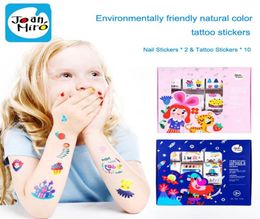 calcomanías de tatuajes temporales para niños sudor impermeable lindos animales de dibujos animados 12 pScset Box5400849