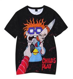 Child039s Spelen Chucky 3D Print T-shirt Mannen Vrouwen Zomer Mode Casual Hip Hop T-shirt Horror Film Harajuku Streetwear grappig T8014679