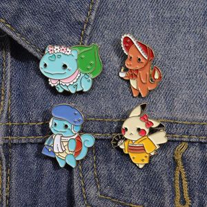 Épingles en émail de tortue elfe jaune, jeu de film de bande dessinée d'enfance, jeux de films d'anime mignons, épingles en émail dur à collectionner, broche de dessin animé, sac à dos, chapeau, sac, insignes à revers