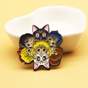 jeu d'enfance fille Sailor Moon ENAMEL PINIR LA PLIME D'ENFANCE Film de film Brooch Badge mignon films d'anime jeux épingles en émail dur