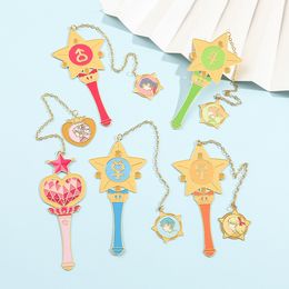 Chanting Girls Sailor Moon Princess Film Film Film Film Film Péripheral Bookmarks Metal Hollowed Out Craft Bookmarks Stationerrie et Clip Clip