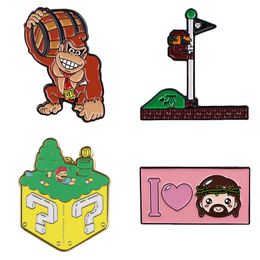Childhood Vintage Game Dragon Brothers Enamel Pin Migne Anime Movies Games Épingles en émail dur collectez le cartoon métaton Broche sac à dos sac de sac à dos collier badges