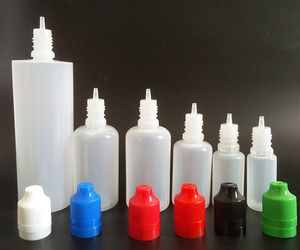 Kindveilige sabotagedop 10ml-120ml plastic druppelflessen voor E-liquid juice