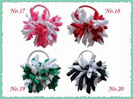 50pcs 3.5 "korker queue de cheval cheveux cravates titulaires streamer corker arcs clips Cheer Bows bouclés ruban cheveux bobbles cheveux accessoires PD006