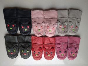 Livraison gratuite - gants chauds d'hiver pour enfants Gants en cuir européens et américains 100% gants en laine pour enfants de qualité