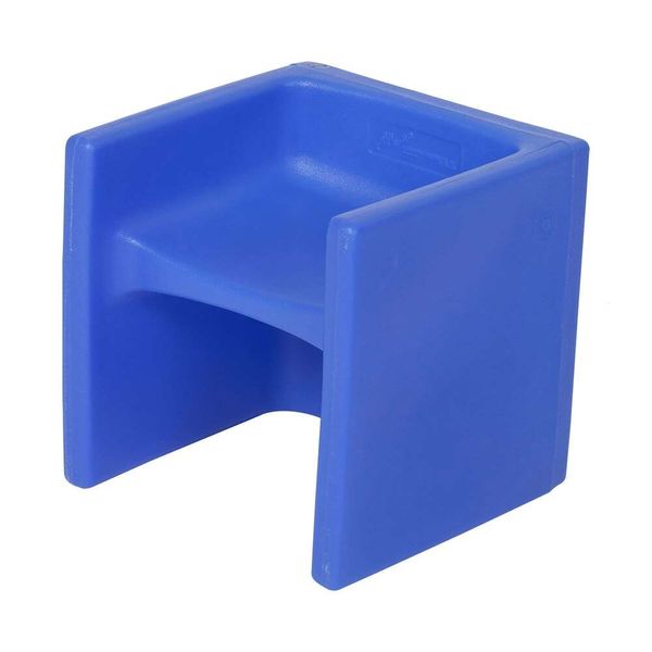 Children's Factory Silla cúbica 3 en 1 para niños, muebles de aula con asientos flexibles, paquete de 1, azul