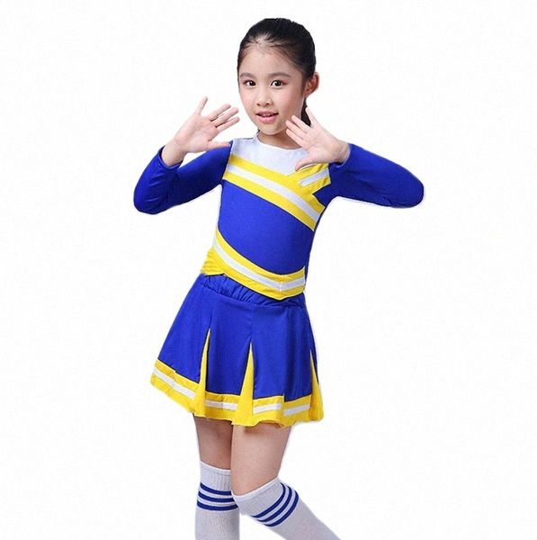 Niños Académico Dr. Uniformes de escuela primaria Conjunto Chica Animadora Animadora Líderes Disfraz Niño Aeróbic Ropa Niñas Uniformes u9UE #