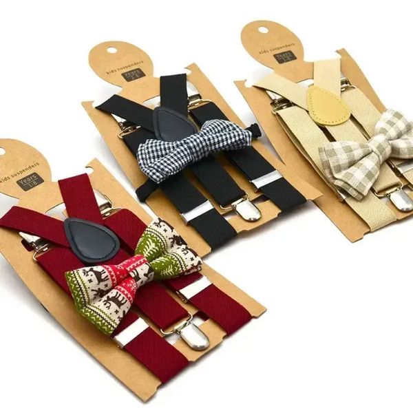 Diferencias de celosía ajustable para niños Bebé Baby Boil Boil Brazes Fashion Fashion Clip con corbata de lazo de 12 colores Cinturones al por mayor jy01