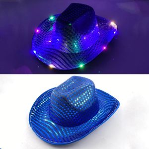 Enfants adultes luminaires flash paillettes jazz chapeaux éclair