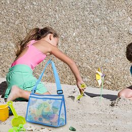 Kinderen Volwassen opbergtassen Mesh Shell Sand strand zeeschelpende tas voor kinderen speelgoed speelgoed opslag sandboxen weg dwars body mesh tassen