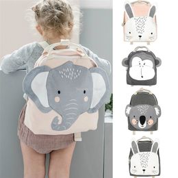 Kinderdieren Design Girl Boys Backpack Toddler Kids School Kindergarten Cartoon Lion Print Bag 220701