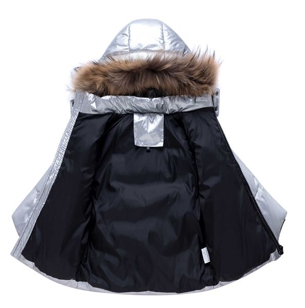 Niños bebé niño parka abrigo traje de nieve plata impermeable invierno abajo chaqueta para niña ropa conjunto niños ropa infantil abrigo H0909