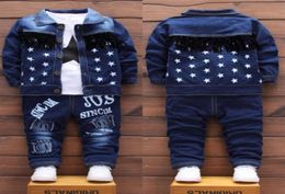 Enfants Baby Boys Clothes Fashion Denim Jacket Top Pantal