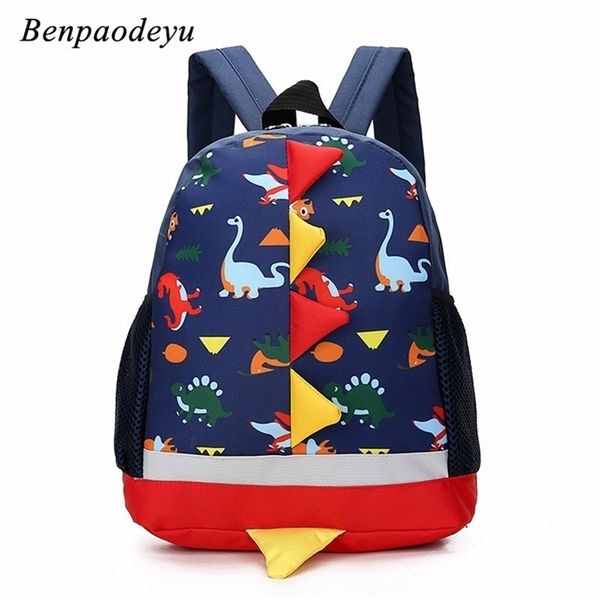 Sac pour enfants Sac à dos mignon de dinosaure de dessin animé pour enfants Maternelle Sac à dos préscolaire pour garçons filles bébé école 3 4 6 ans 220630