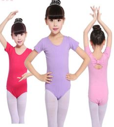 Enfants ballets danse uniforme Dancewear enfant Performance vêtements filles dos arc à manches courtes uniformes de ballet Costume pour enfants A58381250695