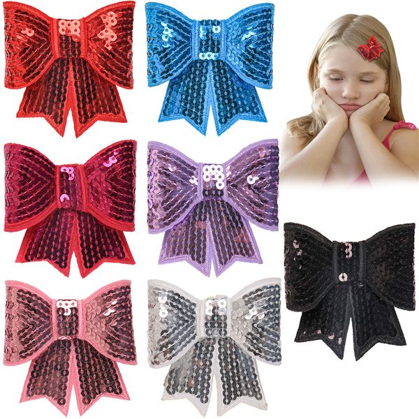 Barrettes pour enfants filles, pince à cheveux avec nœud à paillettes, pince crocodile, queue d'aronde, accessoires pour cheveux mignons, prix Direct d'usine, concessions