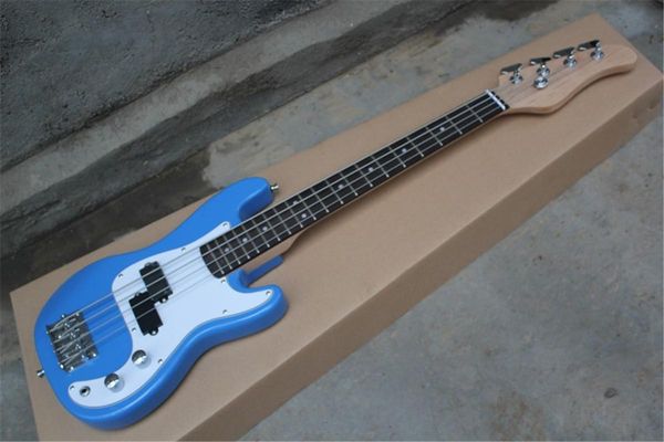 Guitare électrique basse pour enfants, touche en palissandre, corps en acajou avec pickguard blanc, 2022