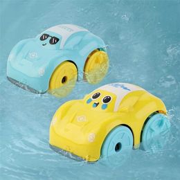 Kinderen badwater spelen speelgoed abs clockwork auto cartoon voertuig baby bad speelgoed kinderen cadeau amfibische badkamer drijvend speelgoed 220531