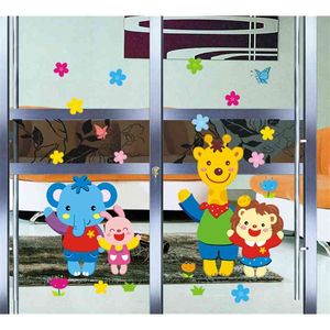 Fond de chambre d'enfant sur petits animaux La troisième génération de stickers muraux amovibles 210420