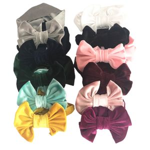 Niños Big Bow Velvet Winter Diademas Baby Girl Pleuche Hair Bows Kids Bowknot Accesorios 11 colores DHL