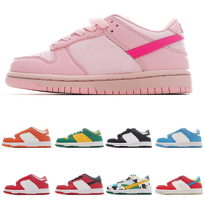 I bambini ben jerrys x SB Dunk Università Rosso Low Bianco Brasile Pulse Nero Arancione Blaze Champ Colori Ice Cream Siracusa verde Bambini Sneaker