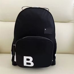 Niños Letras negras Mochilas Diseñador de moda Bolsas revisadas Grils Boys School Bols