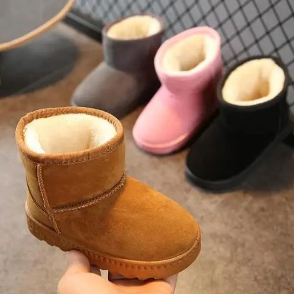 Botas para niños Otoño Invierno botas militares para niños botas cortas coreanas para niños botas británicas para niñas botas de nieve 240103
