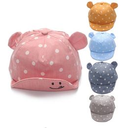 Dot Baby Caps Nieuwe Meisje Jongens Cap Zomer Hoeden Voor Jongen Baby Zonnehoed Met Oor Zonnebrandcrème Meisje hoed Lente Baby Accessoires G595