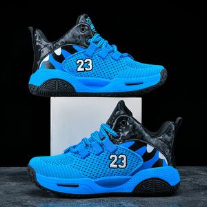 Kinderen jongens merk leren basketbalschoenen kinderen sneakers dikke zool niet-slip sportschoenen kind jongen mand trainer schoenen meisjes 220513