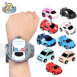 Kinderen Jongens Gift Cartoon Mini RC Afstandsbediening Auto Horloge Speelgoed Elektrische Pols Oplaadbare Pols racewagen Horloge Voor Meisjes 240130