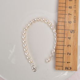 Kinderen Bracelet Real Mini Natural Freshwater Pearl Sieraden For Kid Girl Mooi cadeau met 925 Sterling Silver W220423