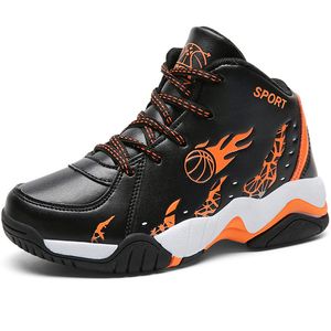 Kinderen Merk Jongens Basketbalschoenen Antislip Leer Kinderen Sneakers Meisjes Sportschoenen Top Kind Winter Warme Laarzen Mand Trainer