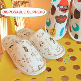 Zapatillas transpirables para niños Suministros desechables del hotel Baño de la casa Zapatillas antideslizantes Fondo grueso Zapatillas Casa