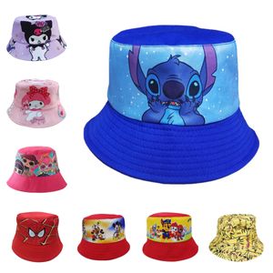 Chapeau seau pour enfants, chapeau de dessin animé de styliste, casquette d'extérieur, casquette ajustée Hip Hop pour enfants, 29 styles