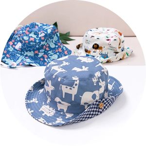 Enfants seau chapeau printemps garçons filles chapeau de soleil mignon dessin animé animal baleine monde de la mer en plein air été enfants chapeau casquette de pêche S-XL 240220