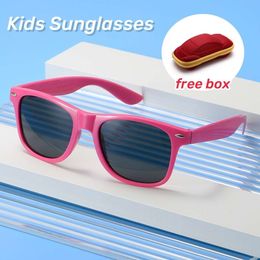 Kinderen snoep gekleurde zonnebril met doos jongens meisjes zonnebril