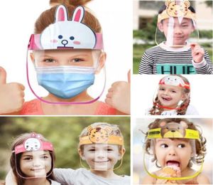 Enfants Cartoon Face Shield Antifog Face Mask Full Protective Mask Transparent Protection de protection pour animaux de compagnie Cover Kid Gifts Gift Party Mask HH2957949
