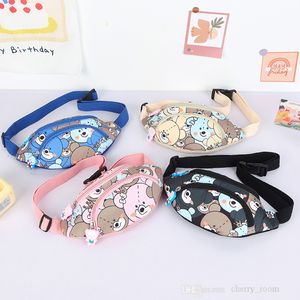 Enfants dessin animé sac à main mignon ours imprimé bébé garçons filles poitrine sac enfants décontracté Fanny pack zéro portefeuille F1325