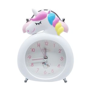 Enfants Cartoon Licorne Réveil Cloche Réveil Bureau Table Horloge LED Numérique Horloges Licorne Reveil Enfants Cadeau 201222