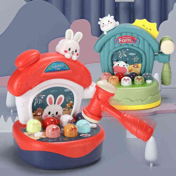 Enfants dessin animé Whack-a-Mole jouet avec lumière sonore enfants Montessori jeu Machine jouet interactif pour bébé jouets éducatifs précoces G1224