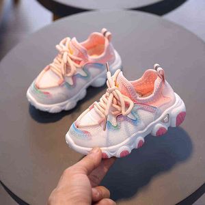 Kinderen Casual schoenen Kinderschoenen Baby Boy Girl Sneakers Ademende zachte anti-slip buffer Shock Spring 2021 Running Sportschoenen G220517