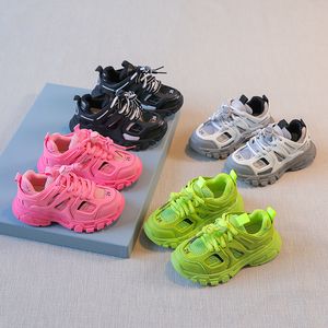 Zapatos informales para niños, zapatillas rosas con banda elástica de primavera para niños y niñas, zapatos deportivos antideslizantes para niños, zapatillas deportivas tenis