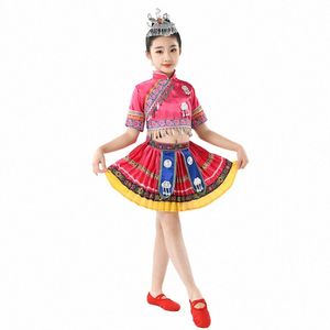 kinderen Chinese stijl minderheidsmeisje Miao Dg dans Zhuang meisje prestatie k9qJ#