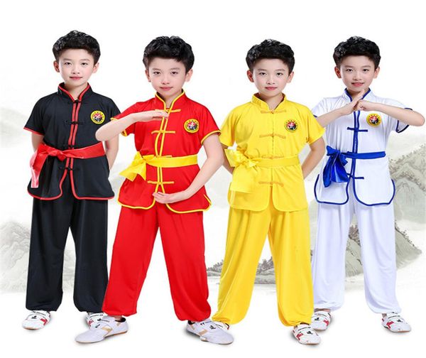 Ropa tradicional china de Wushu para niños, uniforme de artes marciales, traje de Kung Fu, conjunto de disfraz de actuación escénica para niñas y niños ha8747894