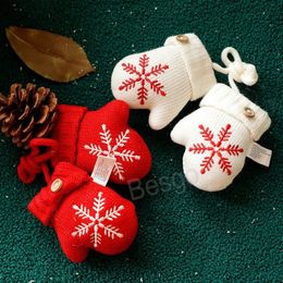 Enfants GLants de Noël Gants Snowflake Gants tricotés