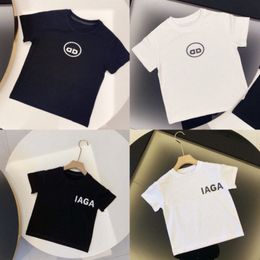 Designers T-shirts bébé enfants garçons filles vêtements enfant en bas âge coton tops enfant simple t-shirt à manches courtes enfants blanc noir teesiYxL #