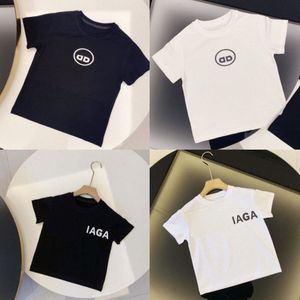 Diseñadores Camisetas para bebés Niños Niños Niñas Ropa Niño Tops de algodón Niño Camiseta de manga corta simple Niños Blanco Negro TeesiYxL #